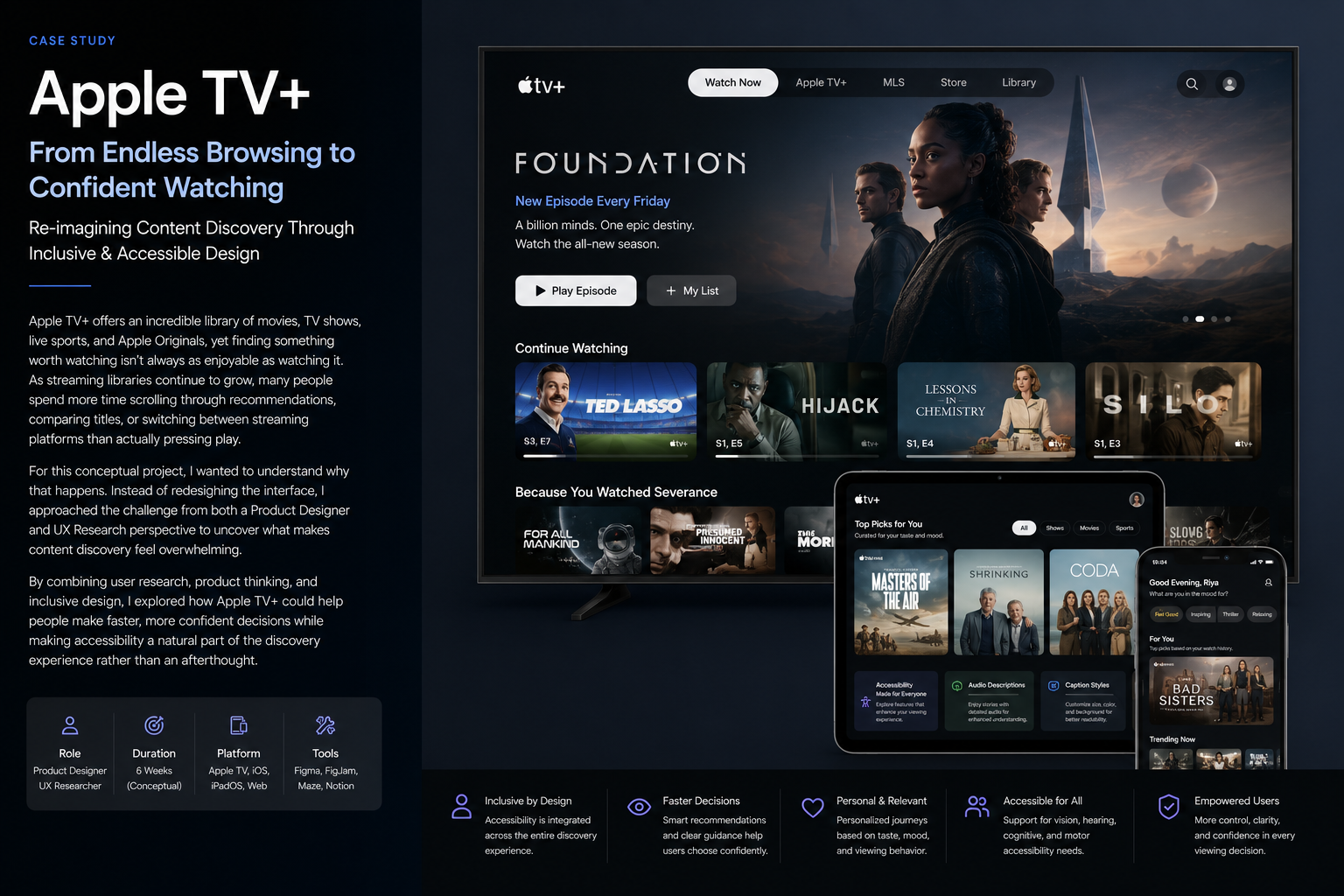 Apple TV+ content discovery concept