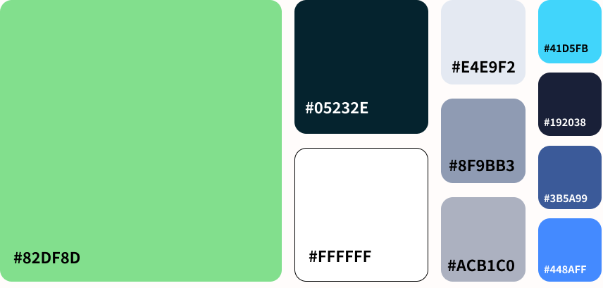 EasyGo color palette swatches