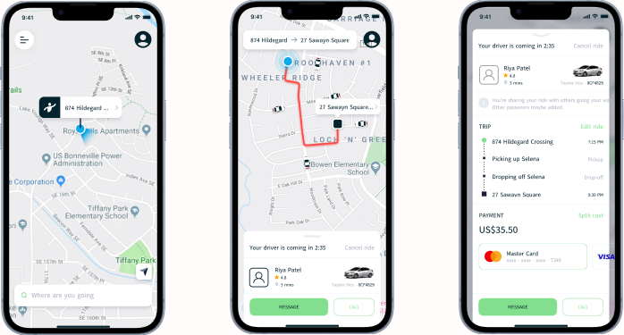 EasyGo context screens: onboarding and splash