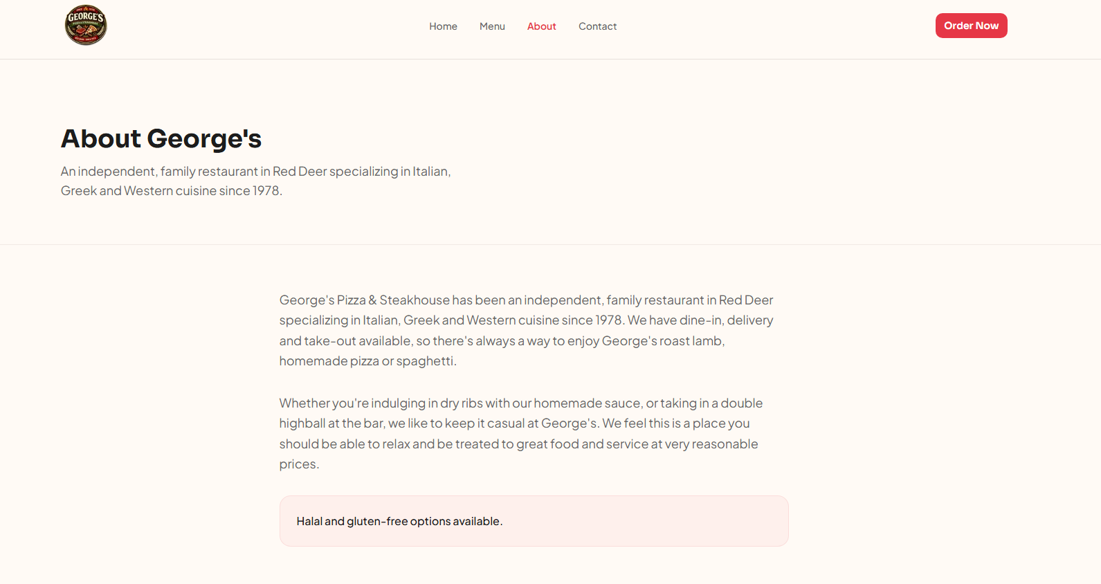 Context: about and brand story section of the redesigned site