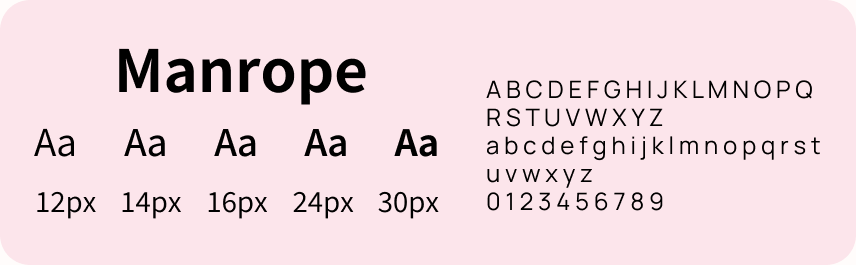 Typography scale and Manrope usage for Zapp Wallet